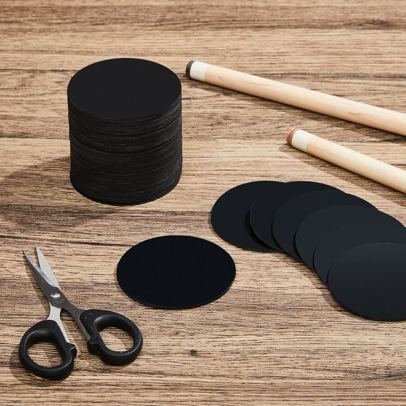 Haull 50 Pcs Billiard Pool Table Leg Shims 3"" Diameter Rubber Pool Table Leveler Pool Table Shims Pool Table Foot Pads - Image 3